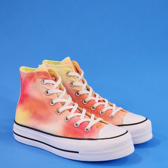 Converse CTAS Hi Lift Poppy Glow/White/Black Women's Platform Sneakers 572572C - Picture 1 of 6